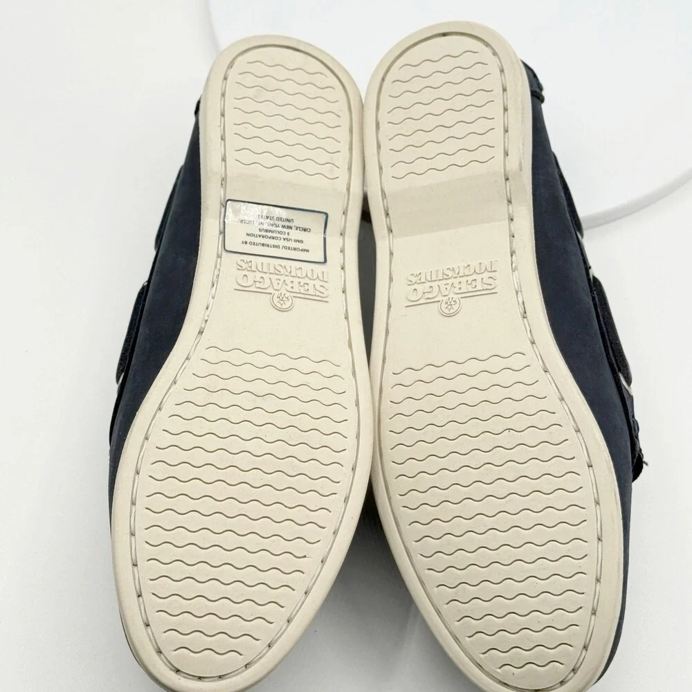 Sebago Docksides Boat Shoes‎ Size 5 Womens Jacqueline Navy Nubuck NEW